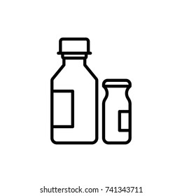Premium medication icon or logo in line style. High quality sign and symbol on a white background. Vector outline pictogram for infographic, web design and app development.