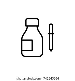 Premium medication icon or logo in line style. High quality sign and symbol on a white background. Vector outline pictogram for infographic, web design and app development.