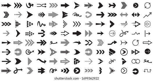 Premium mega Set of arrow icons design. icons Use for web and mobile App and other. Editable stroke vector illustration .Eps10