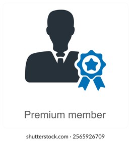 Premium Member and exclusive icon concept