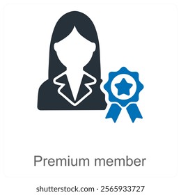 Premium Member and exclusive icon concept