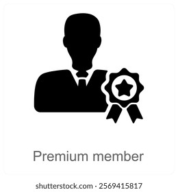 Premium Member and exclusive icon concept