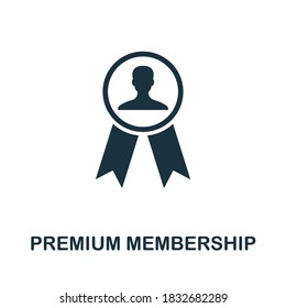 Premium Membership icon. Creative element sign from loyalty program collection. Monochrome Premium Membership icon for templates, infographics and more.