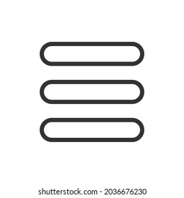 Premium menu line icon for app, web and UI. Vector stroke sign isolated on a white background. Outline icon of menu in trendy style.