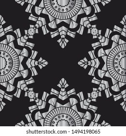 premium metallic mandala seamless pattern, Islamic ornament