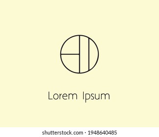 Premium minimal business logo vector with light colour background.