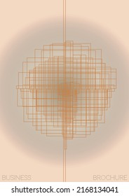 Premium Minimal Geometric Vector Poster Design with Lines and Gradient Colorful Circles. Set of Abstract Backgrounds for Covers, Flyers, Templates, Booklets, Cards, Brochures, Branding, etc.