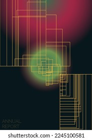 Premium Minimal Geometric Vector Poster Design with Lines and Gradient Colorful Circles. Collection of Abstract Backgrounds for Covers, Flyers, Templates, Booklets, Cards, Brochures, Branding, etc.