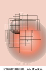 Premium Minimal Geometric Vector Poster Design with Lines and Gradient Colorful Circles. Collection of Abstract Backgrounds for Covers, Flyers, Templates, Booklets, Cards, Brochures, Branding, etc.