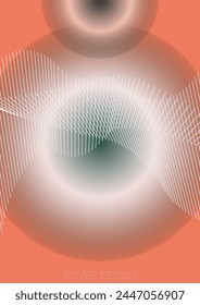 Diseño de póster de Vector geométrico mínimo de Premium con líneas y círculos de colores degradados. Colección de fondos abstractos para portadas, volantes, Plantillas, folletos, tarjetas, folletos, marcas, etc.