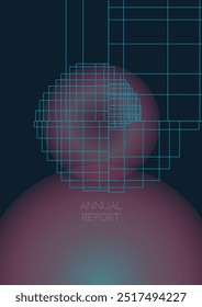 Premium minimales geometrisches Vektor-Poster-Design mit Linien und Farbverlauf-farbigen Kreisen. Set mit abstrakten Hintergründen für Cover, Flyer, Vorlagen, Broschüren, Karten, Broschüren, Branding usw.