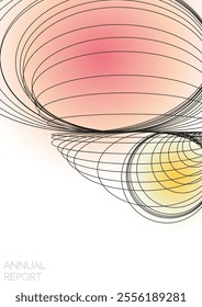 Premium Minimal Geometric Vector Poster Design with Lines and Gradient Colorful Circles. Set of Abstract Backgrounds for Covers, Flyers, Templates, Booklets, Cards, Brochures, Branding, etc.
