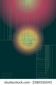 Premium Minimal Geometric Vector Poster Design with Lines and Gradient Colorful Circles. Set of Abstract Backgrounds for Covers, Flyers, Templates, Booklets, Cards, Brochures, Branding, etc.