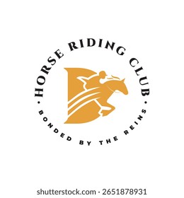 Premium minimal modern horse riding club logo design icon vector template black and gold logomark horse illustration fast horse logo design 