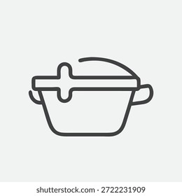 Premium Minimal Springform Pan Icon in Clean Line Art Style