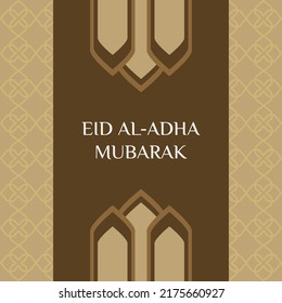 Premium and minimalist design of the Eid al - Adha Mubarak template 