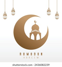 premium minimalist design social media feed celebrating Ramadan, the month of fasting full of blessings