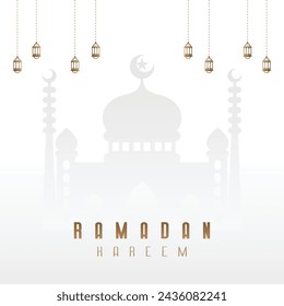 premium minimalist design social media feed celebrating Ramadan, the month of fasting full of blessings