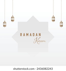 premium minimalist design social media feed celebrating Ramadan, the month of fasting full of blessings