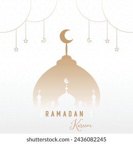 premium minimalist design social media feed celebrating Ramadan, the month of fasting full of blessings
