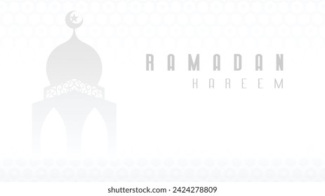 Premium minimalist elegant Ramadan Kareem wallpaper design