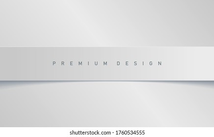 Premium Minimalistic Modern White Backdrop With Paper Strip Banner