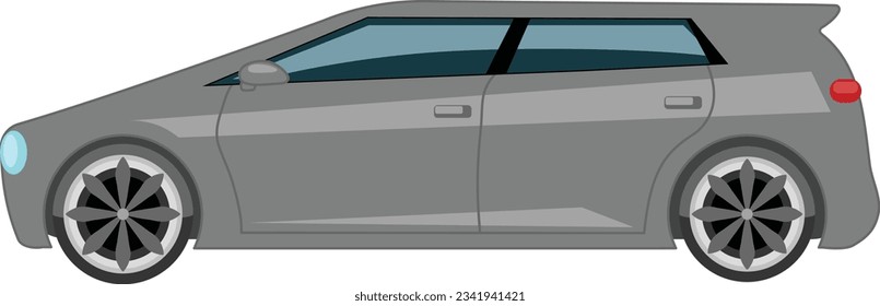 Premium minivan vector graphic. Ideal for design projects, marketing materials, and presentations. Contemporary, detailed, and fully customizable.