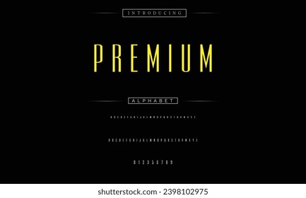 Premium Modern Bold Font. Sans Serif Font. Regular Italic Uppercase Lowercase Typography urban style alphabet fonts for fashion, sport, technology, digital, movie, logo design, vector