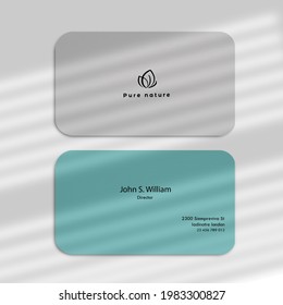 premium Modern business card template design Grey background. abstract. Contact card for the company. Two sided background. shadow detailed Vector illustration.
