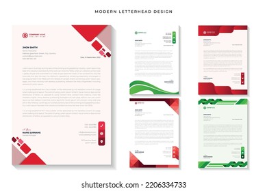 Premium Modern corporate Letterhead design bundle Vector file.