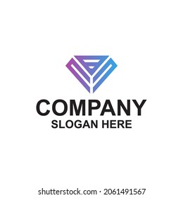 premium modern design abstract triangle logo