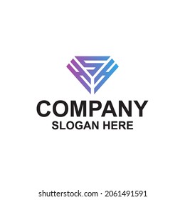 premium modern design abstract triangle logo