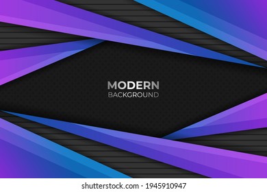 Premium Modern Overlapped Layers Blue and Purple Background with Lines