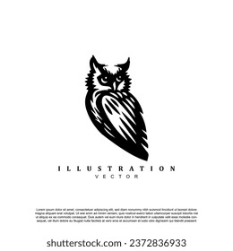 Premium modern owl logo design vector isolated on white background