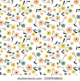 Premium modern vector digital image printing factory, flower solid natural seamless pattern textile and wrapping paper design allover, 