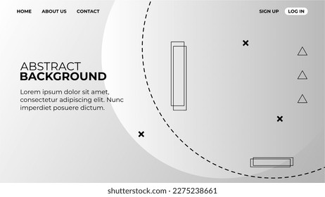 premium modern white gray abstract shape background