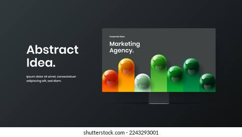 Premium monitor mockup web banner template. Original website vector design layout.