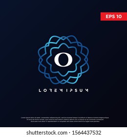 Premium monogram initial number 0 logo. Universal symbol icon vector design. Luxury logotype.