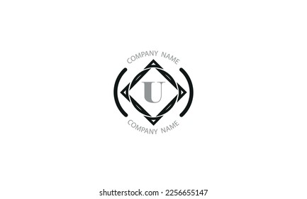 Premium monogram with initial U. Universal symbol icon vector design. Luxury jewelry logo. Luxury logo for jewelry, company, hotel or fashion brand