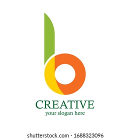 Premium monogram letter B or LO initials logo. Universal symbol icon vector design.