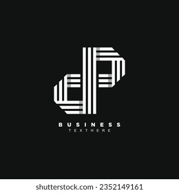 Premium monogram letter D or P initial logo design for your brand or business