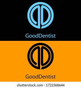 Logo für Premium-Monogramm-Buchstaben G und D. Universelles Symbol Symbol Symbol Vektordesign von zwei Buchstaben in einem Kreis einfachen Stil.
