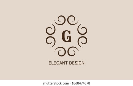 Premium monogram with the letter G. Logo with the initial. Universal symbol icon vector design.