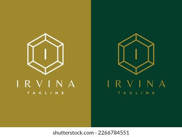 Premium monogram letter I initial logo. Universal symbol icon vector design. Luxury Jewellery logotype.