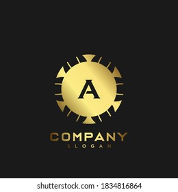 A Premium monogram letter initials logo. minimalist symbol icon vector design. Luxury logotype.	
