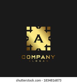 A Premium monogram letter initials logo. minimalist symbol icon vector design. Luxury logotype.	
