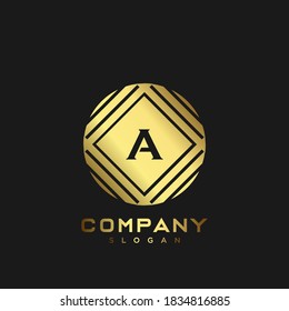Logo de las iniciales de una letra monograma Premium. diseño de vectores de iconos de símbolo minimalista. Logotipo de lujo.	
