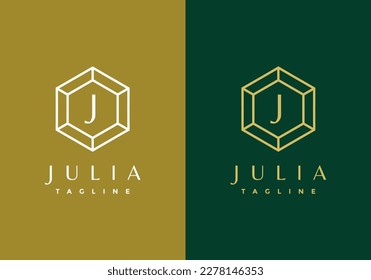 Premium monogram letter J initials logo. Universal symbol icon vector design. Luxury Jewellery logotype.