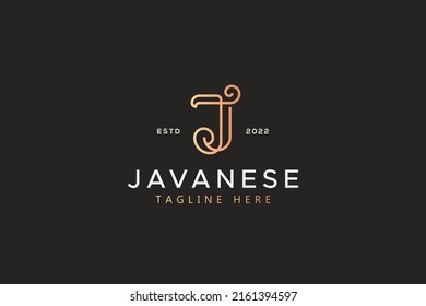 Premium Monogram Letter J Logo Business and Company. Classic Luxury Style Outline Brand Identity.