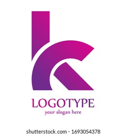 Premium monogram letter K initials logo. Universal symbol icon vector design